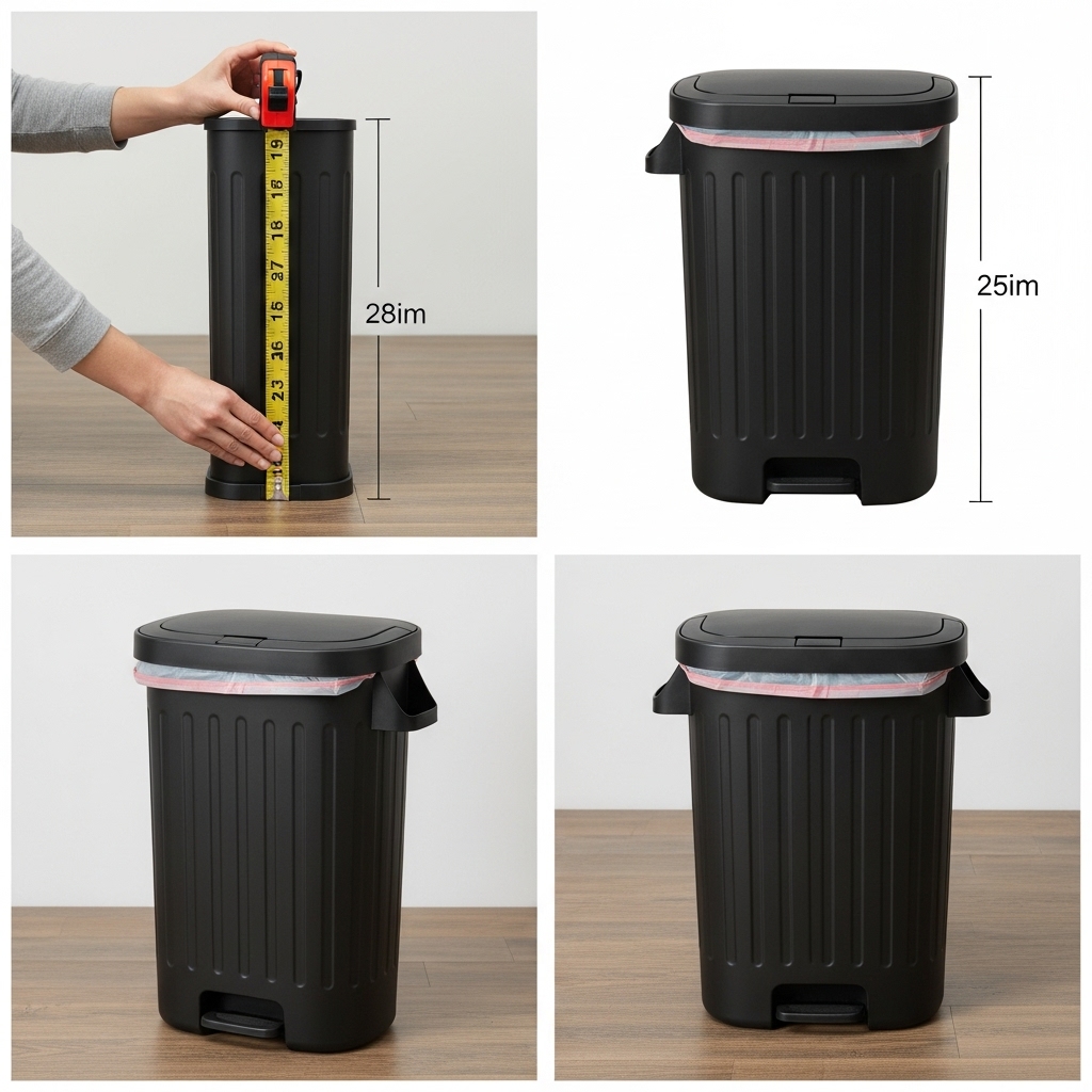 Инструкция как измерить мусорное ведро
