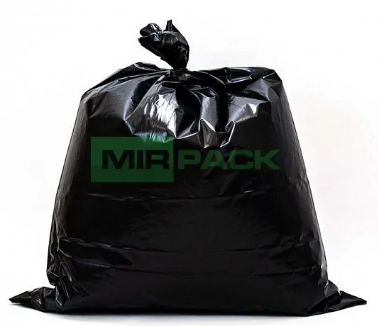 Мешки для мусора 180 литров, 65 мкм, черные, в пачках 100 шт - Вид 1